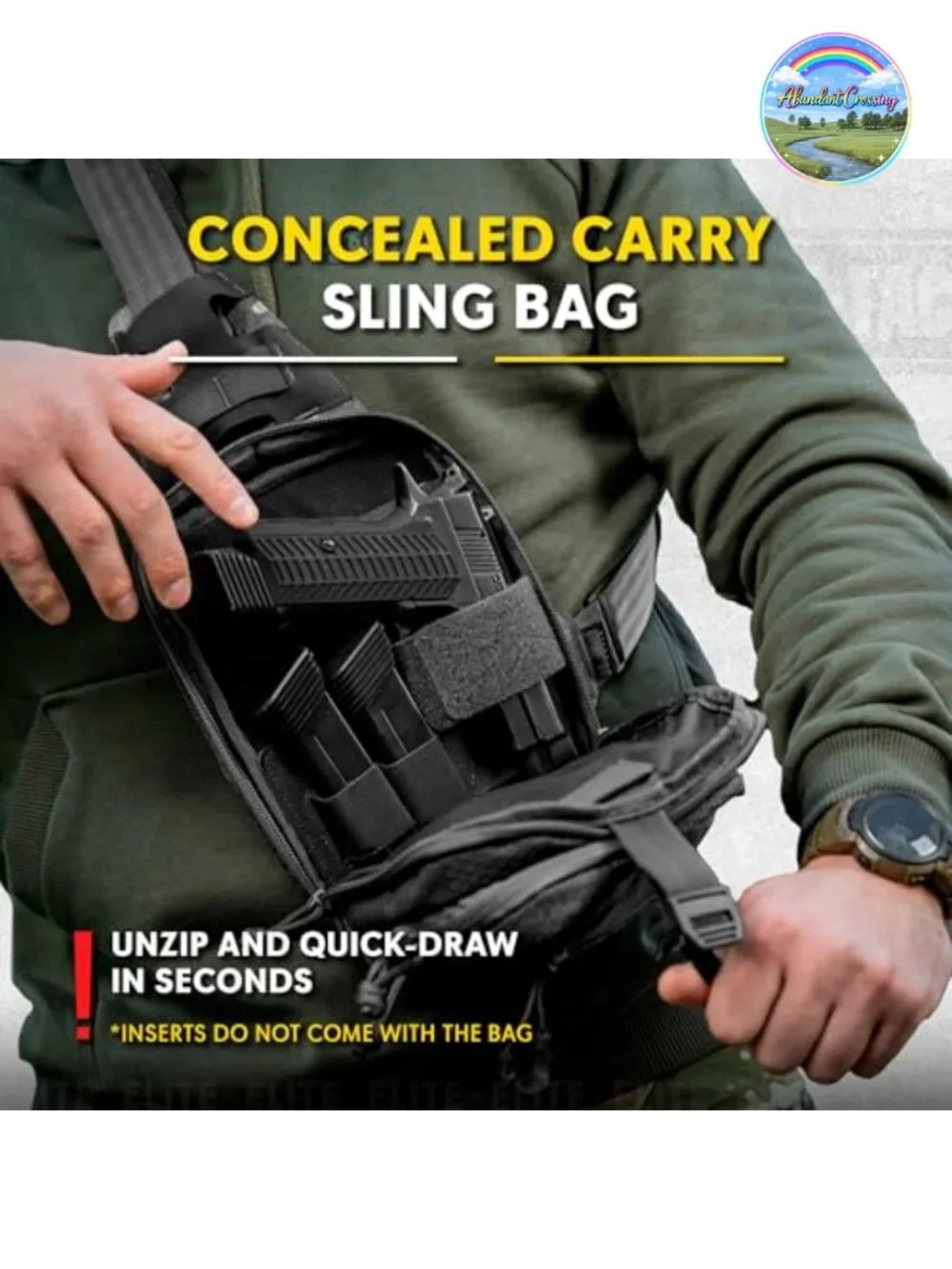 M-Tac Elite Sling Bag - Tactical Crossbody Concealed Carry CCW Chest Pack